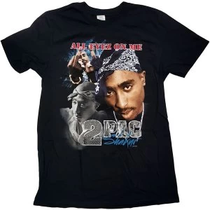 image of Tupac - All Eyez Homage Unisex Large T-Shirt - Black