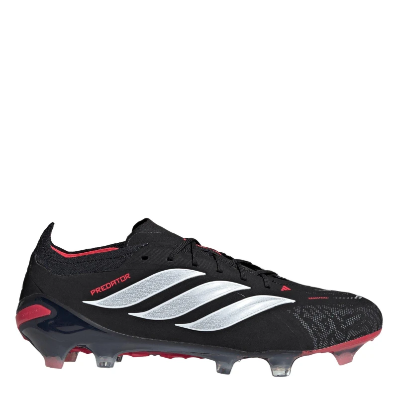 Image of adidas Mens adidas Predator Elite Firm Ground Football Boots Black/Red male 7.5 (41.3)