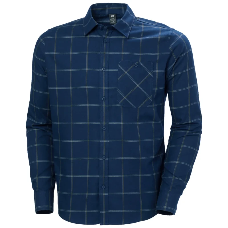 Image of Long sleeve shirt Helly Hansen Aker Flannel Bleu Male M