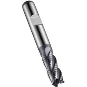 Image of C908 15.00MM HSS-E Flatted Shank Multi Flute Roughing End Mill - Alcrona Coated DIN 844 K