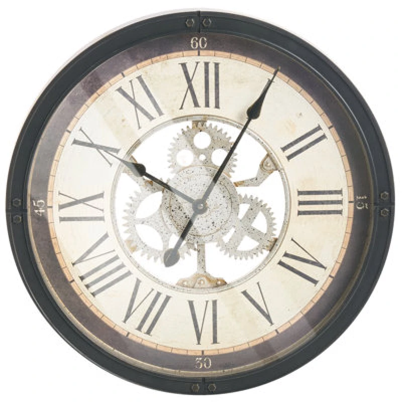 Image of Beliani Wall Clock Bornos 50 Cm Black