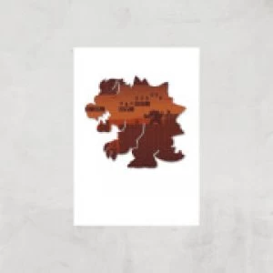 Image of Nintendo Super Mario Bowser Silhouette Art Print - A4 - Print Only