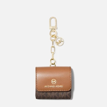 Image of Michael Kors Womens Travel Accessories Clipcase For Airpods - Brn/Acorn