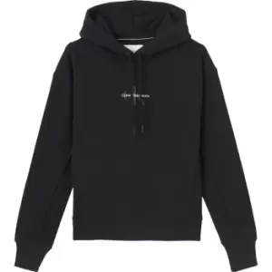 Image of Calvin Klein Jeans Small Mono Logo Hoodie - Black