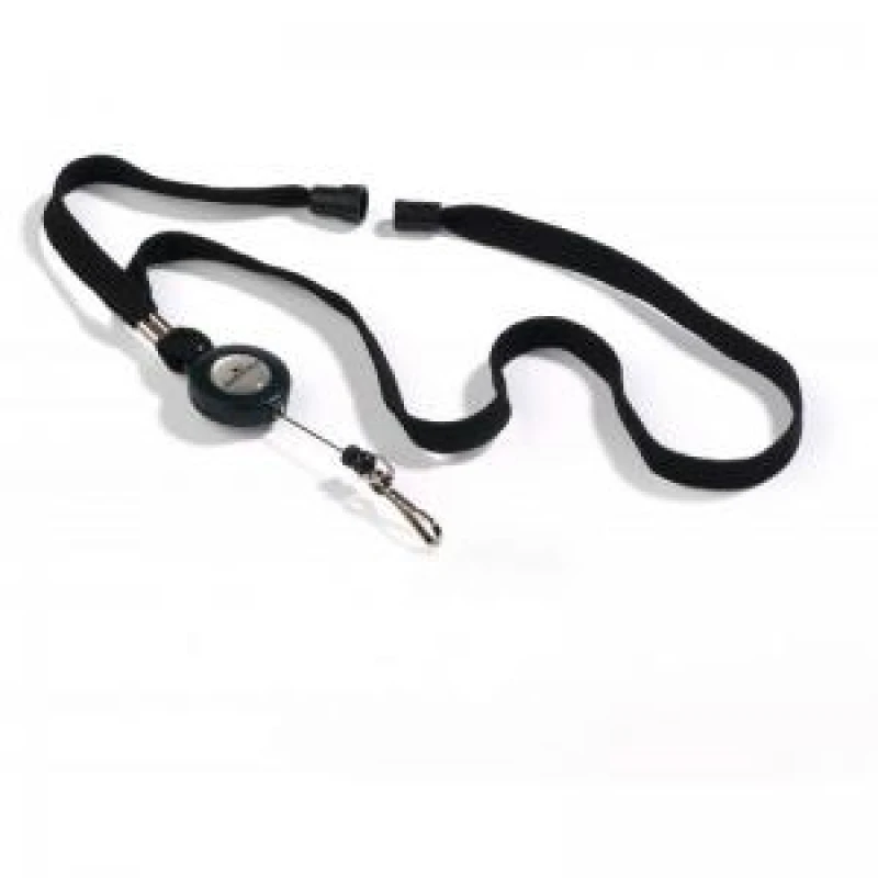 Image of Durable Secure Retractable ID Badge Reel and Soft Breakaway Lanyard - DRBE895701