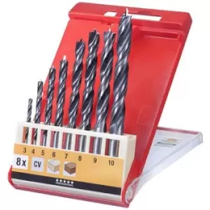 image of kwb 514100 Wood twist drill bit set 8 pc(s)