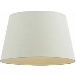 Image of Loops - 12' Inch Round Tapered Drum Lamp Shade Ivory Linen Fabric Cover Simple Elegant