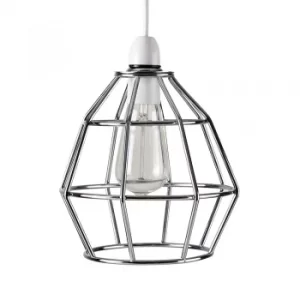 Image of Hamish Basket Pendant Shade in Chrome