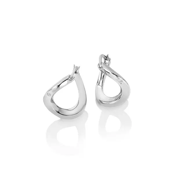 image of Hot Diamonds Sterling Silver Soul Twist Earrings DE792