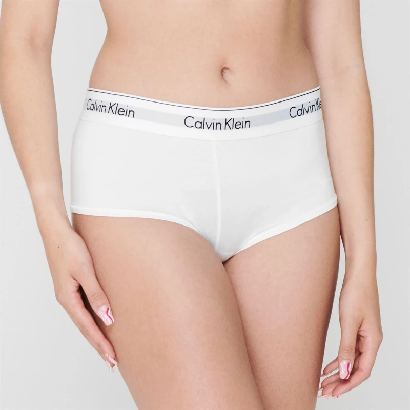 Image of Calvin Klein Modern Cotton Boy Boy Shorts Boy Shorts Extra Sml White 42434001310