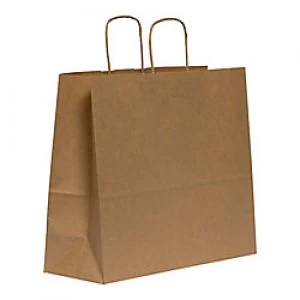 Image of Purely Packaging Vita Twist Handle Paper Bag 290 (W) x 340 (H) x 120 (D) mm BrownPack of 150