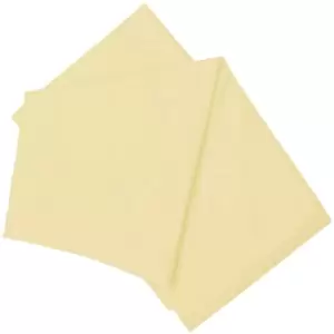 Image of Belledorm Brushed Cotton Flat Sheet (Kingsize) (Lemon) - Lemon