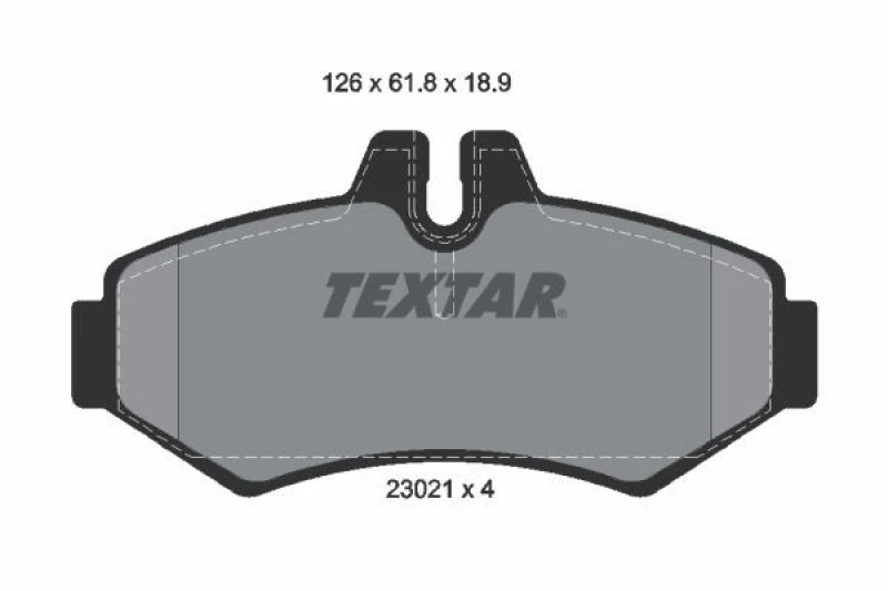 Image of Brake pad set TEXTAR 2302101