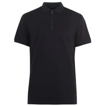 image of Firetrap Textured Polo Shirt - Navy