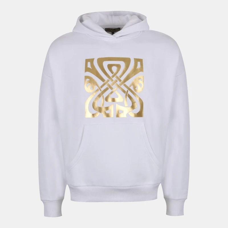 Image of Biba Womens Over-the-Head Logo Fleece Hoodie cream female 8 (XS)