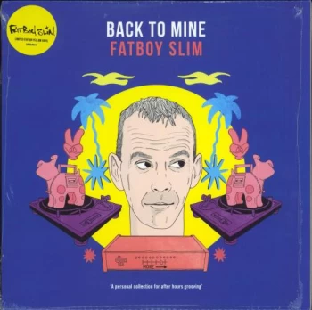 Image of Fatboy Slim Back To Mine - Yellow vinyl 2020 UK 2-LP vinyl set BACKLP31