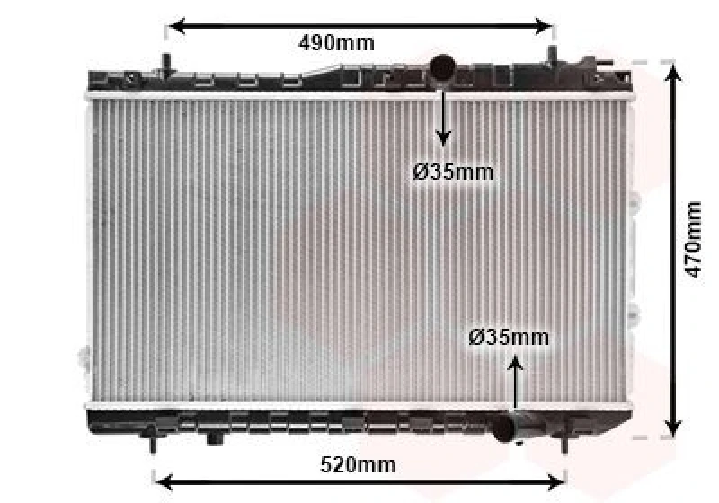 Image of VAN WEZEL Engine radiator VAN WEZEL 83002087