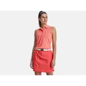 Image of Under Armour Womens Zinger Point Slvls Polo Vermillion S