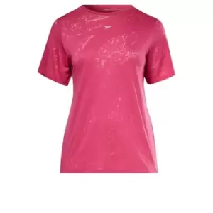 Image of Reebok Burnout T-Shirt (Plus Size) Womens - Semi Proud Pink