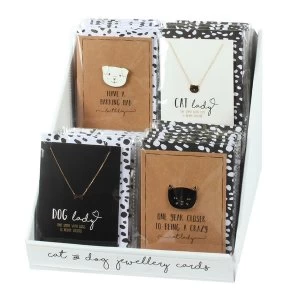 Image of Set of 32 Cat and Dog Cards with Jewellery