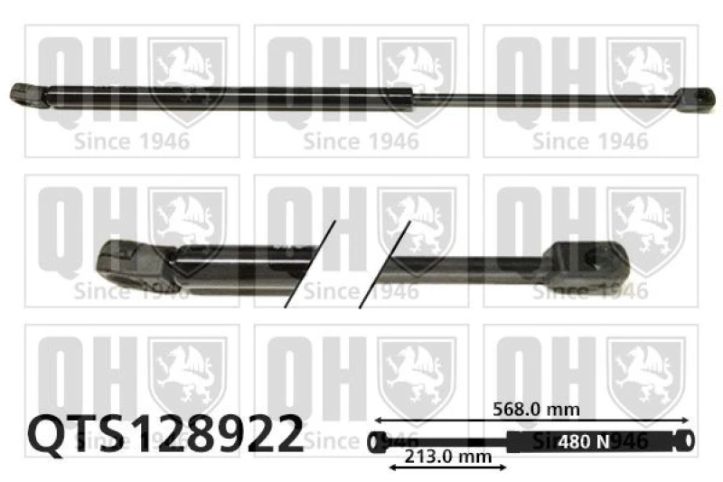 Image of QUINTON HAZELL Tailgate strut QUINTON HAZELL QTS128922