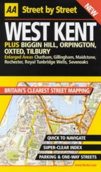 Image of Aa Street by Street Kent West Hardback