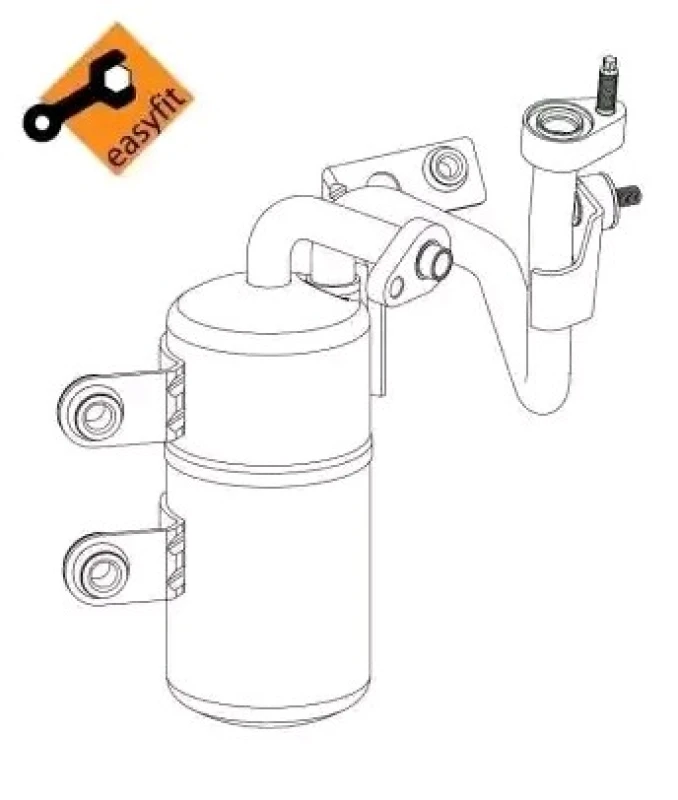 Image of NRF 33368 Receiver Drier EASY FIT Aluminium, with seal ring, with gaskets/seals Aluminium Dryer,air conditioning (851)