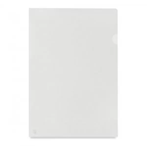 Image of Value Cut Flush Folder Clear A4 Orange Peel Med Weight PK100