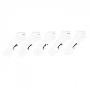 Image of Slazenger 5 Pack Trainer Socks Mens - White