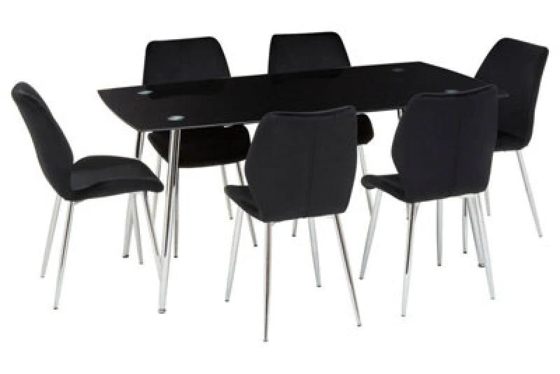 Image of Orsina Durable Rectangular Dining Set, Space Saving Design Dining Set, Comfortable Small Dining Set For House