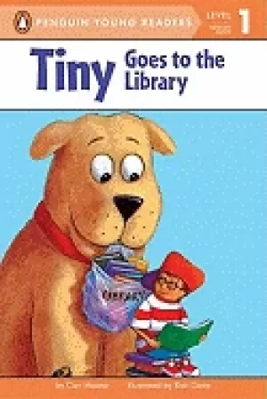 Image of tiny goes to the library