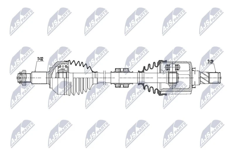 Image of NTY NPW-NS-219 Drive shaft Front Axle Left Drive Shaft (13)
