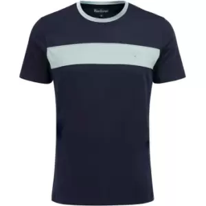 Image of Barbour Steaford Panel T-Shirt - Blue