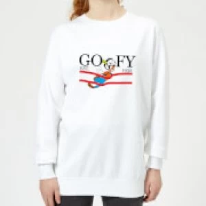 image of Disney Goofy By Nature Womens Sweatshirt - White