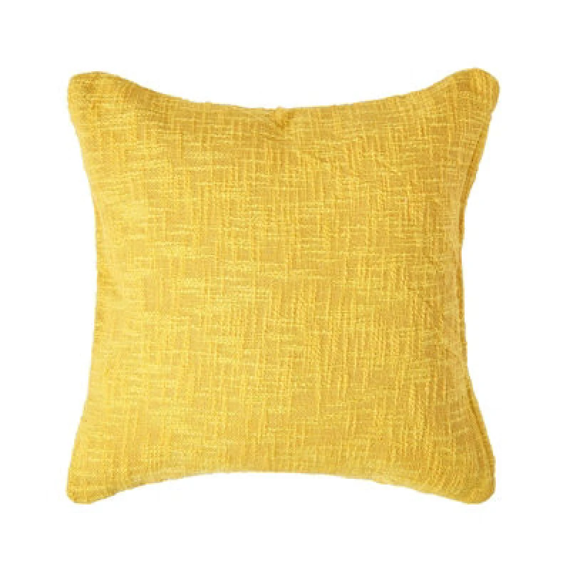 Image of Homescapes Nirvana Cotton Yellow Cushion Cover, 60 X 60 Cm