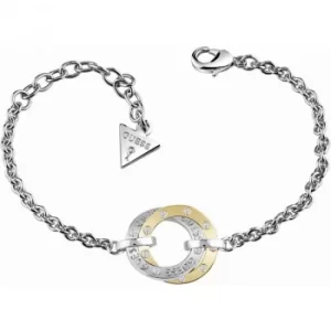 image of Ladies Guess Two-tone steel/gold plate E-Motions Bracelet