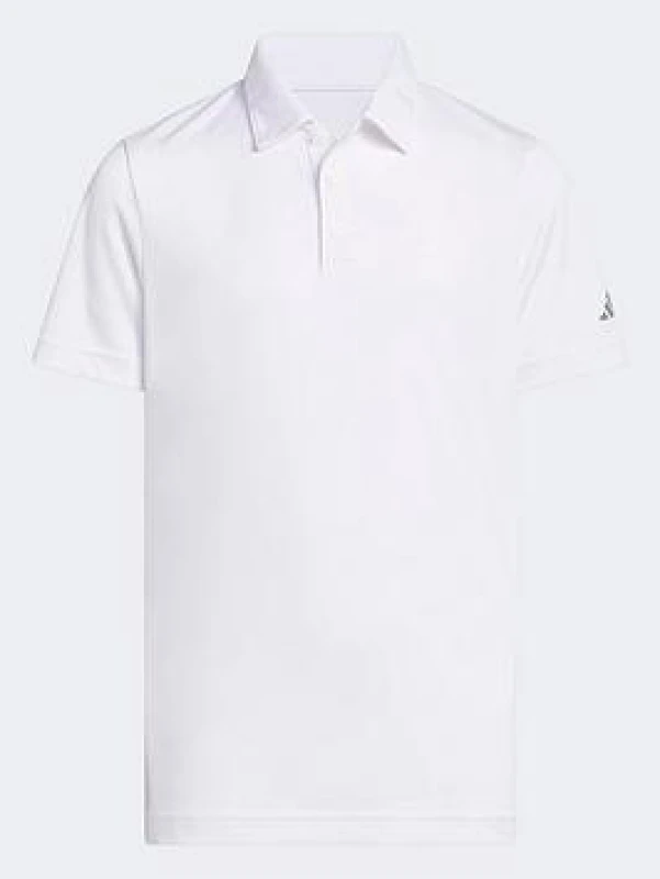 Image of adidas 3 Stripe Polo Shirt Junior Boys - White Male 11 - 12 Years