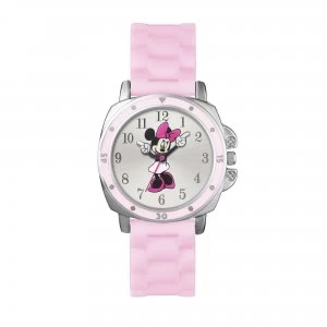 image of Disney Minnie Mouse Analogue Pink Strap Watch