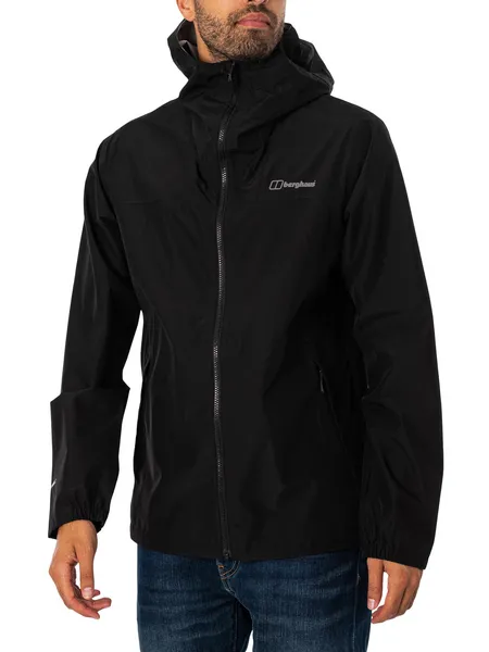 image of Berghaus Mens Deluge Pro 3.0 Waterproof Jacket Size L - Black