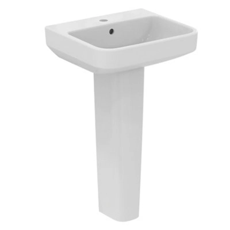 Image of Ideal Standard I.life B Gloss White Rectangular Floor-Mounted Full Pedestal Basin (H)84.5Cm (W)50Cm