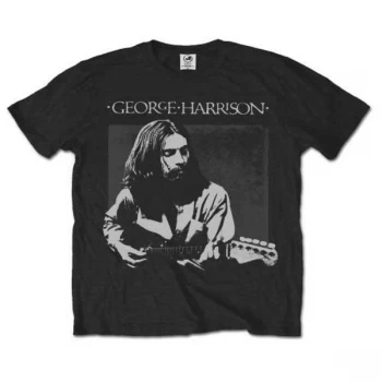 Image of George Harrison - Live Portrait Mens Small T-Shirt - Black
