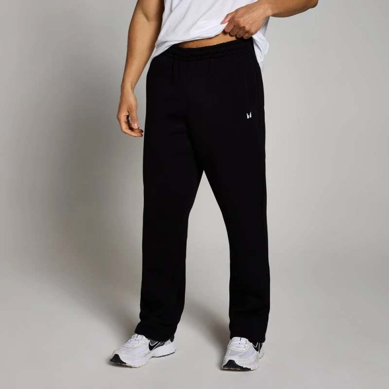 Image of Myprotein Mens Rest Day Straight Leg Jogger in Black Size: 2XL Black Male 2XL