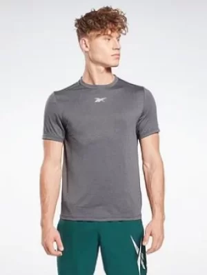 Image of Reebok Workout Ready Melange T-Shirt, Navy, Size XS, Men