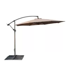 Image of Sturdi Round 3m Aluminium Cantilever Parasol (base not included) - Taupe