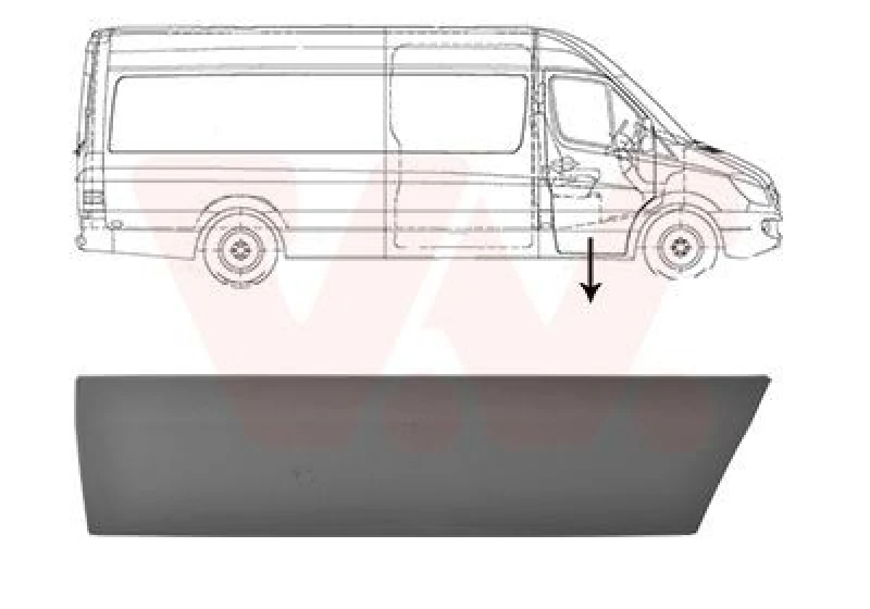 Image of VAN WEZEL Door moulding trim VAN WEZEL 3077424