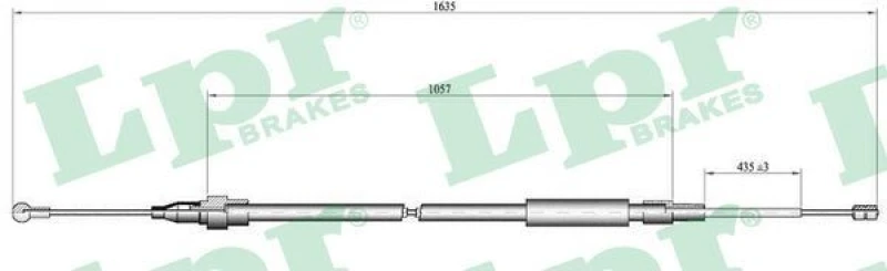 Image of LPR Handbrake cable LPR C1518B