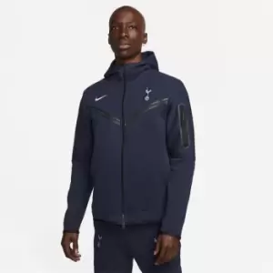 Image of Nike Tottenham Hotspur Tech Fleece Hoodie 2023 2024 Adults - Blue