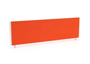 Image of Impulse/Evolve Plus Bench Screen 1400 Bespoke Tabasco Orange White Frame