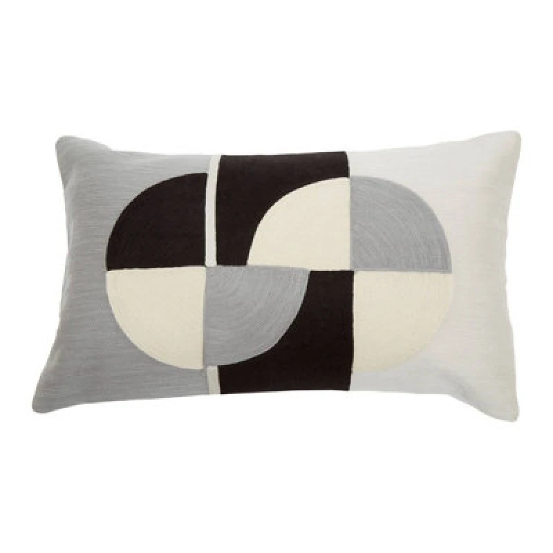 Image of Orsina Multicoloured Geometric Rectangular Cushion, Colourful Patterned Cushion For Living Room, Large Sofa Cushion