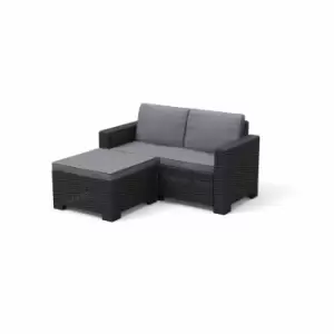 Image of Keter California 2 Seater Balcony Chaise Loungue Graphite